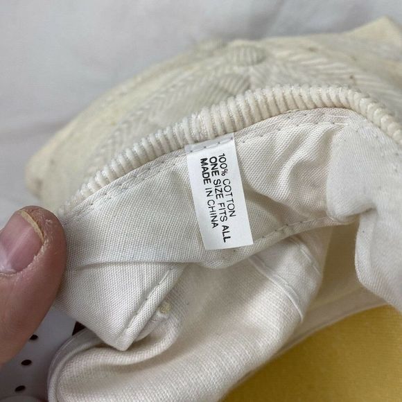 Vintage Corduroy Hat Lot 5 White Snap Back Trucker Baseball Caps Tie Dye? TEAM - Picture 3 of 3